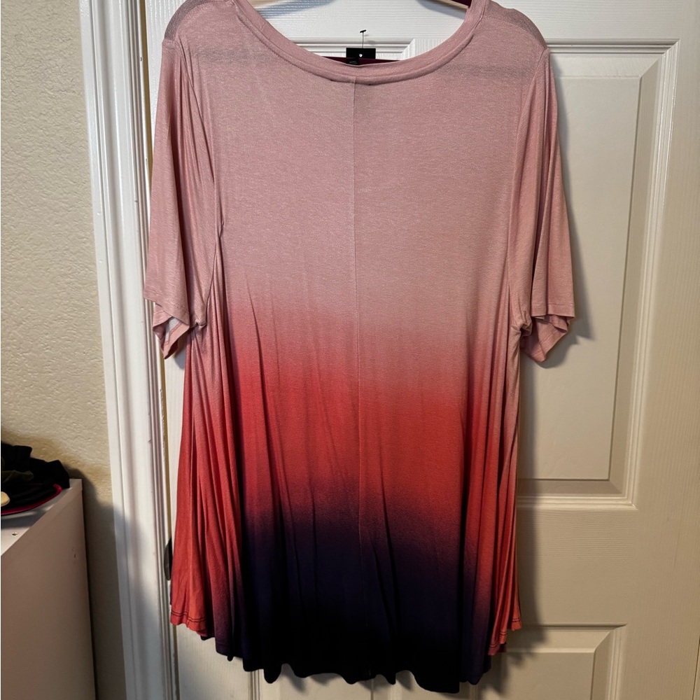 Gradient Pink and Purple Women's Top - Picture 2 of 4